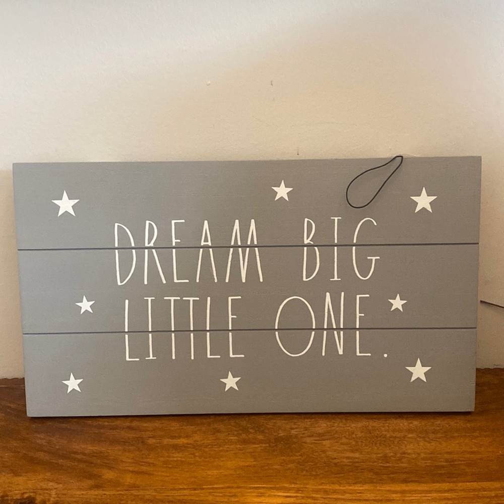 NEW Rae Dunn, “Dream Big, Little One”, Nursery/Toddler Room, Wall Hangin… - Picture 5 of 13